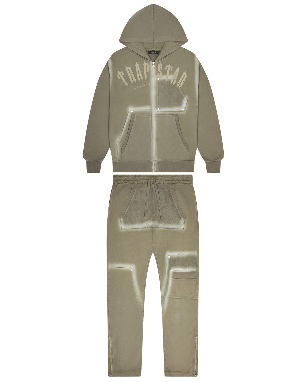 Olive Men\'s Trapstar Irongate Rivet 2.0 Tracksuits, Trapstar London | 5246XKDRE