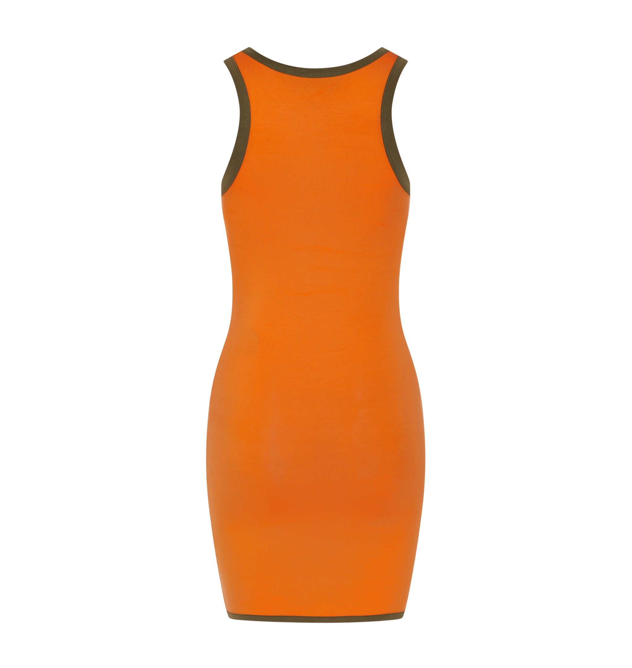 Orange / Khaki Women's Trapstar Contrast Racer Dress, Trapstar London | 0419VNLXA