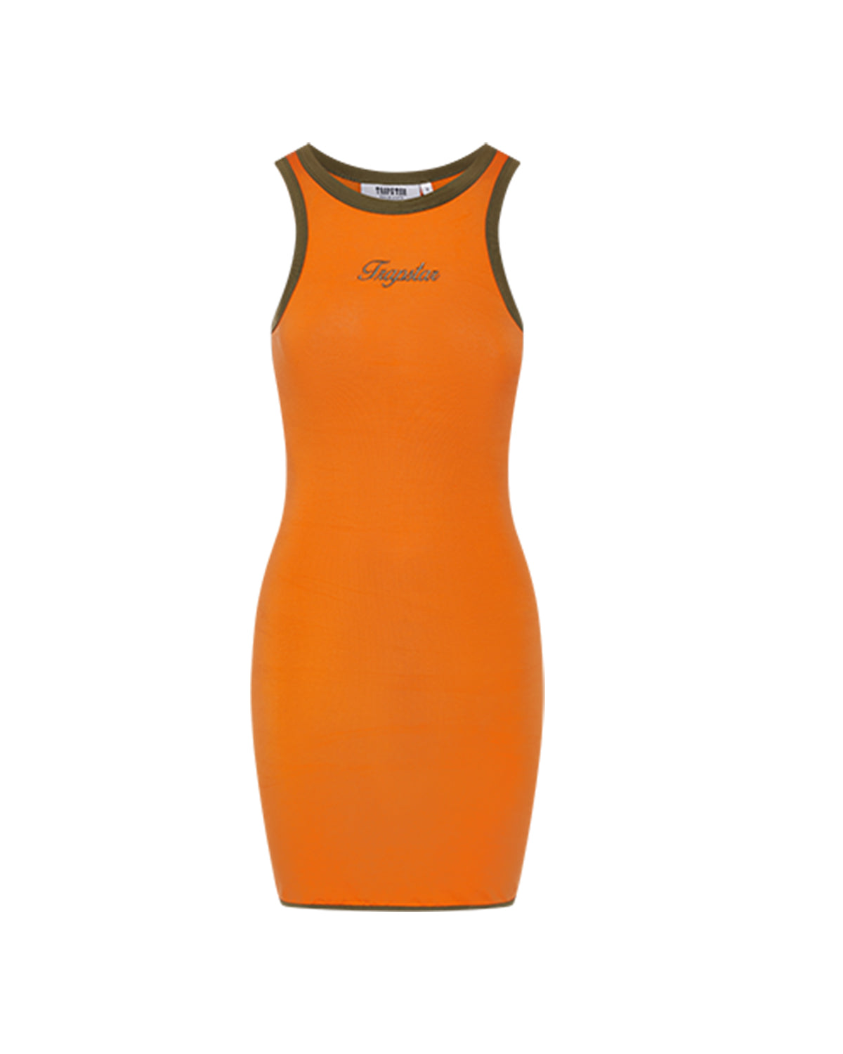 Orange / Khaki Women\'s Trapstar Contrast Racer Dress, Trapstar London | 0419VNLXA