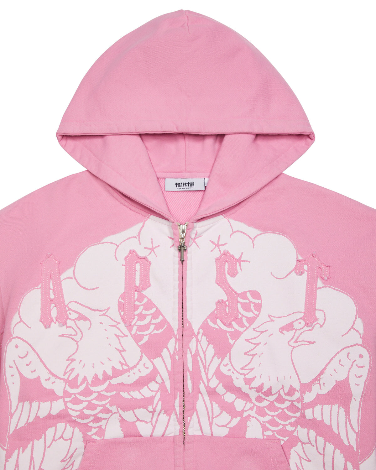 Pink Men's Trapstar x Ed Hardy Irongate Zip Through Hoodies, Trapstar London | 6572GZKAX