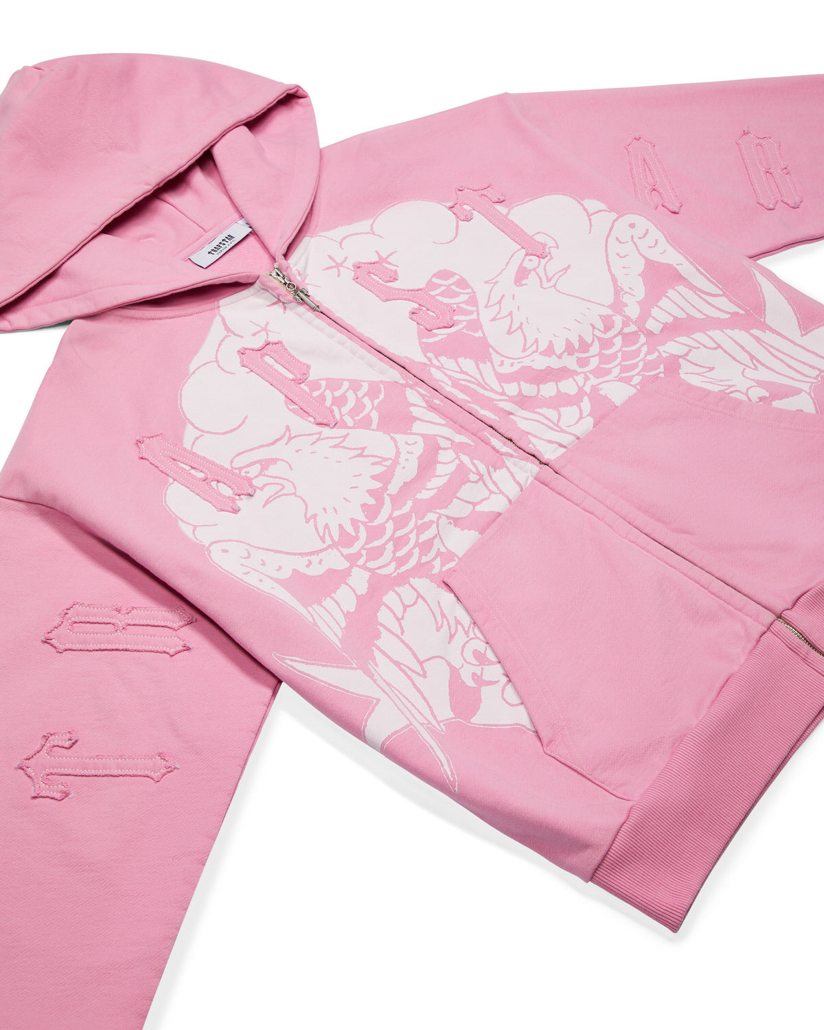 Pink Men's Trapstar x Ed Hardy Irongate Zip Through Hoodies, Trapstar London | 6572GZKAX