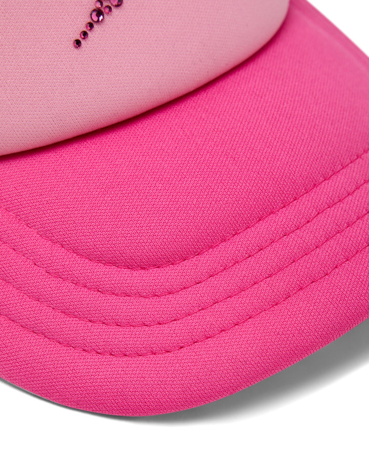 Pink Women's Trapstar TS Star Diamante Trucker Caps, Trapstar London | 2186RKAOS