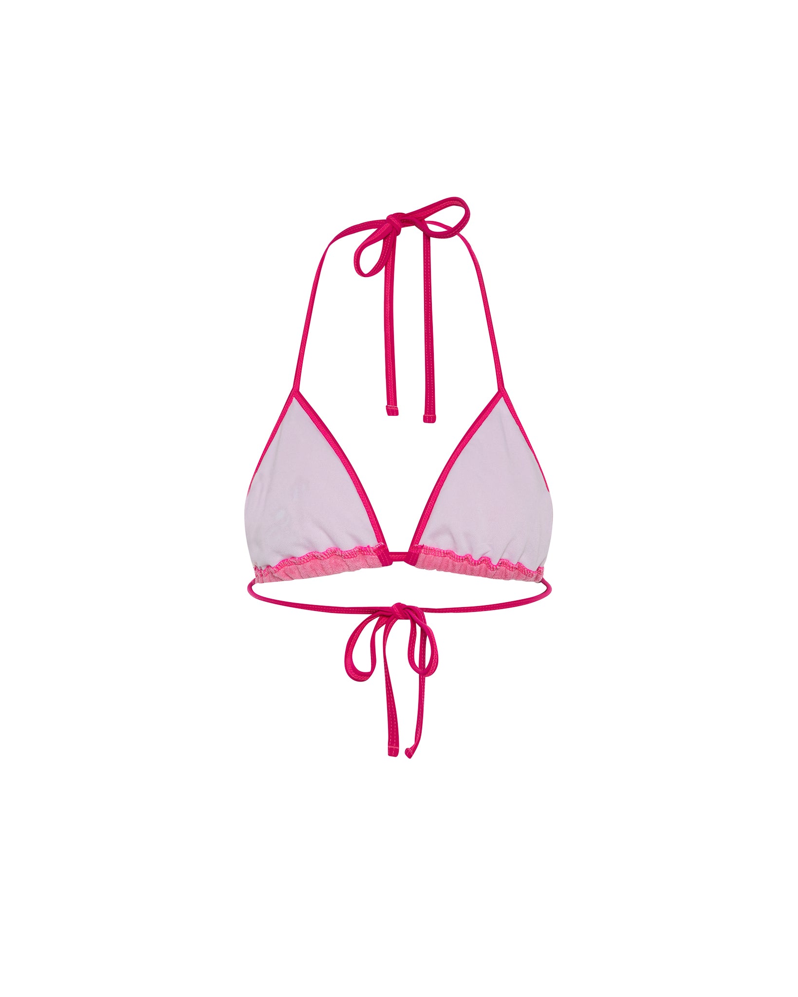 Pink Women's Trapstar Terry Script Bikini Top, Trapstar London | 7910LUYXF