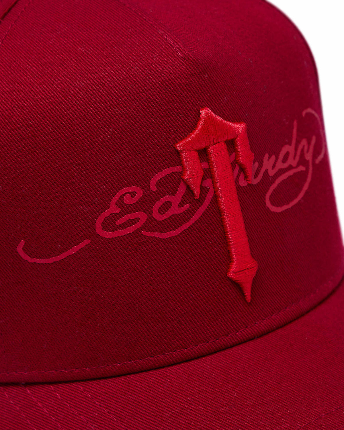 Red Men's Trapstar x Ed Hardy Irongate T Caps, Trapstar London | 1840LJODA