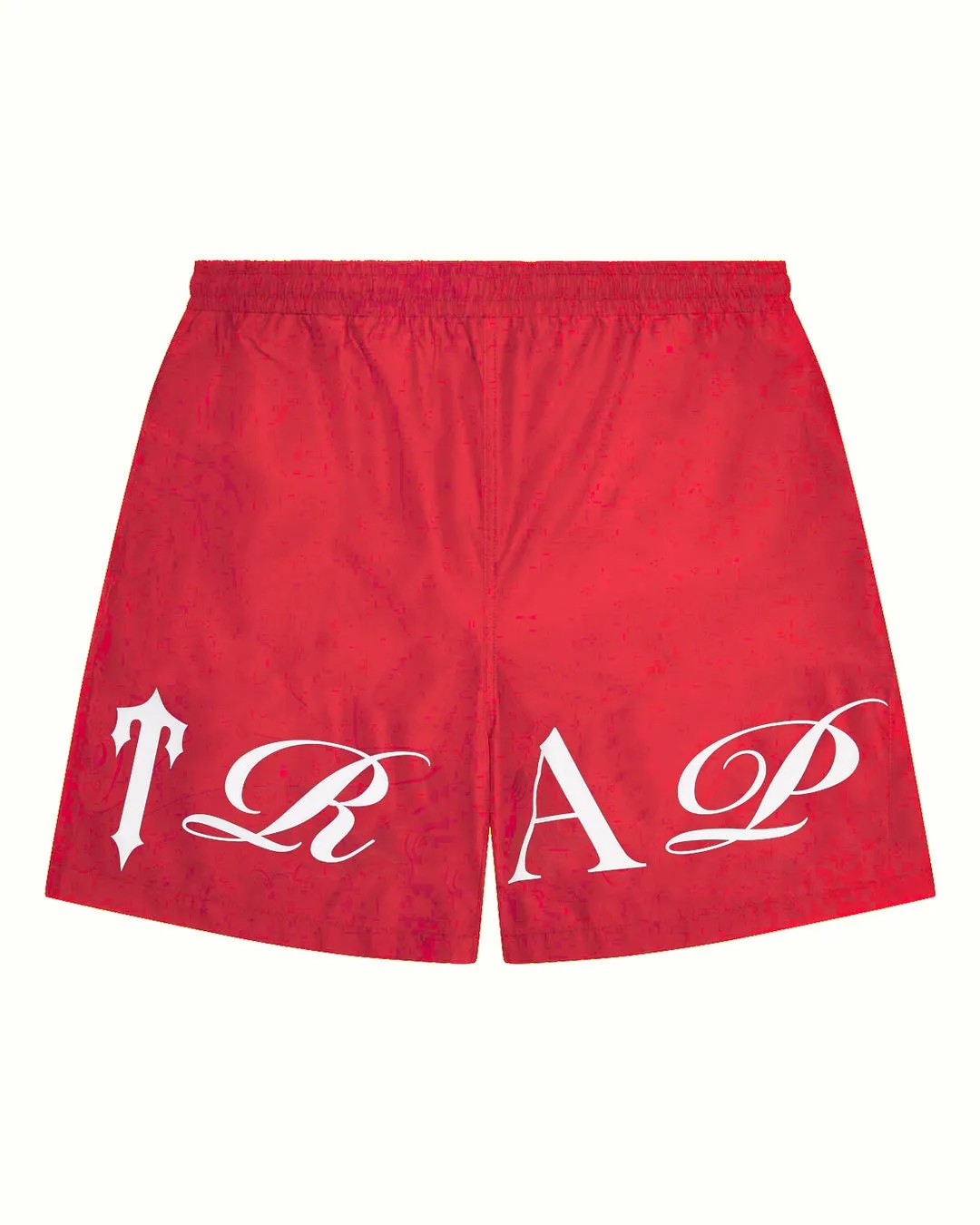 Red / White Men\'s Trapstar Script Shell Shorts, Trapstar London | 9732JDVPR