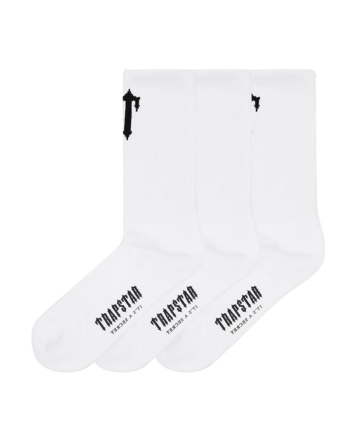 White Men\'s Trapstar 3 Pack Irongate T Socks, Trapstar London | 5974UELGO