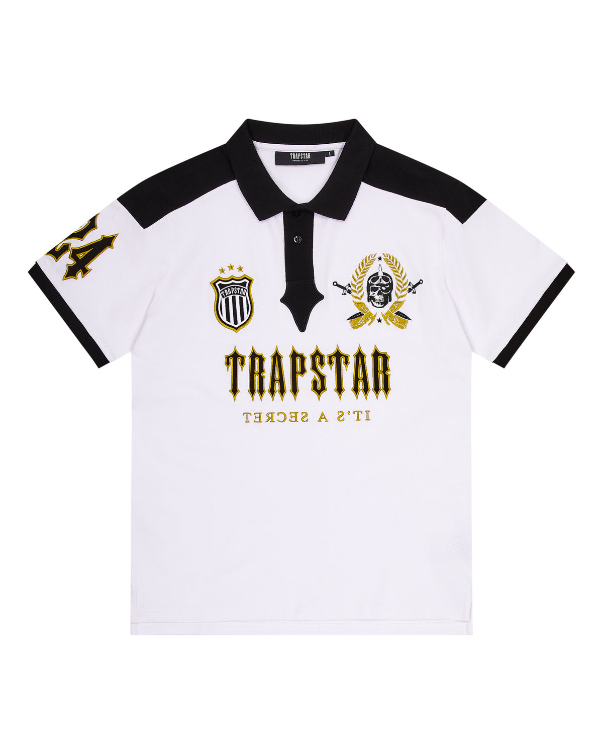 White Men\'s Trapstar Irongate Polo Shirts, Trapstar London | 0549LVUZO