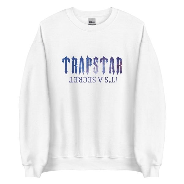 White Men\'s Trapstar It’s A Secret Shining Galaxy Sweatshirts, Trapstar London | 6019XSFRV