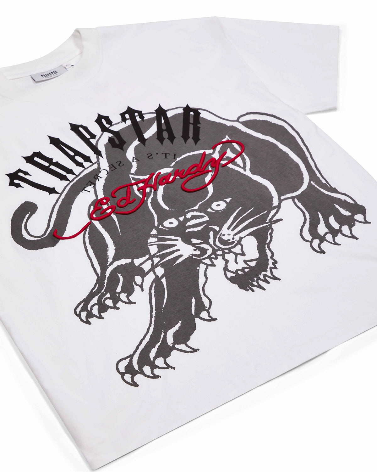 White Men's Trapstar X Ed Hardy Arch T-shirts, Trapstar London | 0952ZRQWG