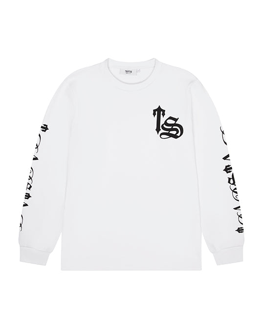 White Men\'s Trapstar Waffle LS Top Sweatshirts, Trapstar London | 6712XPZJS