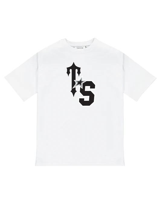 White / Black Men\'s Trapstar Ts Star T-shirts, Trapstar London | 8145TDMXF