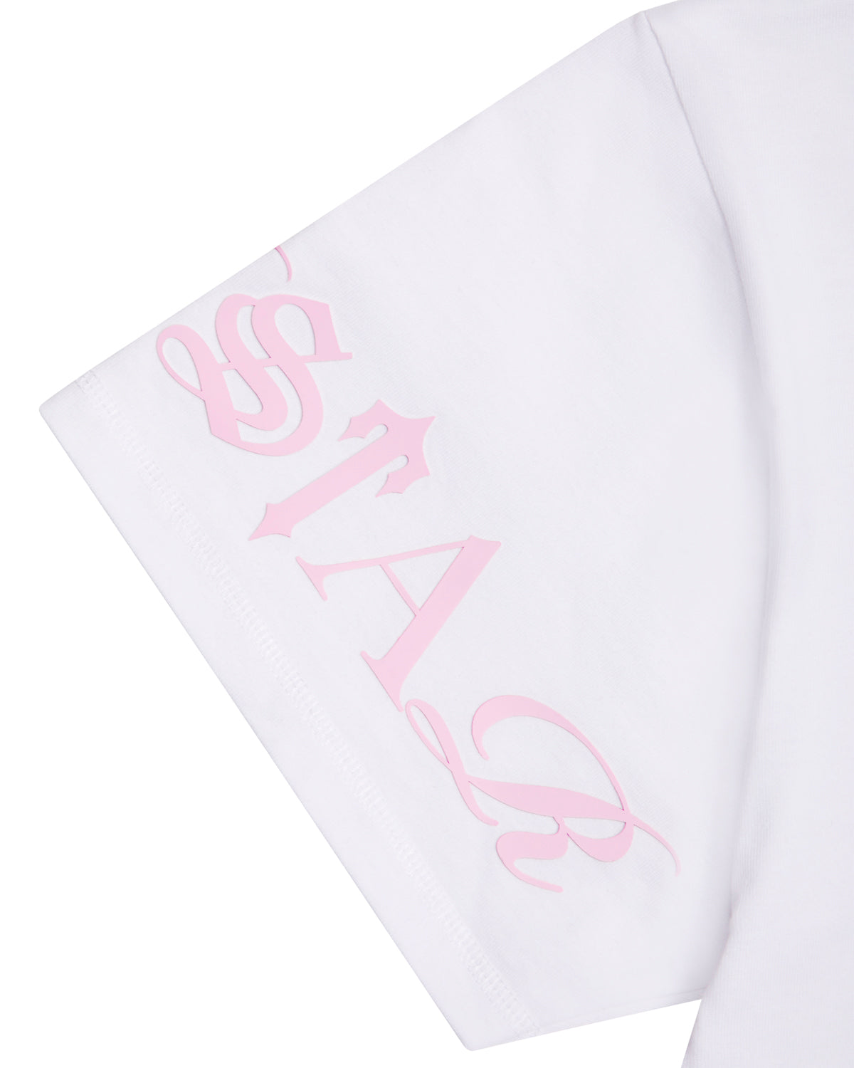 White / Pink Men's Trapstar Script T-shirts, Trapstar London | 3769TIJVB